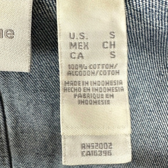 Vintage 90s Y2K Liz Claiborne Denim Blazer Size Small Jean Jacket Preppy Classic - Picture 10 of 12